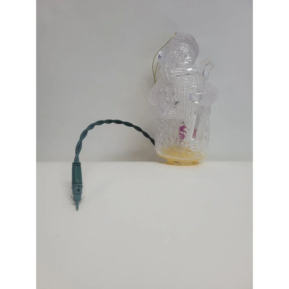 Vintage Light‎ Up Snowman Christmas Ornament with Green Wire Light